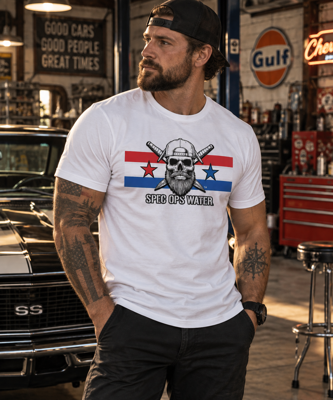 Patriotic American Flag T-Shirt – COLORS | Veteran Support Apparel by Spec Ops Water