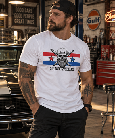 Patriotic American Flag T-Shirt – COLORS | Veteran Support Apparel by Spec Ops Water