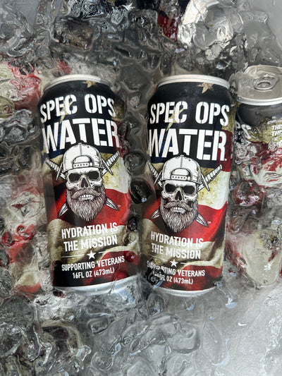 Spec Ops Water - Anniversary Flag - 12-Pack (16 fl oz cans)