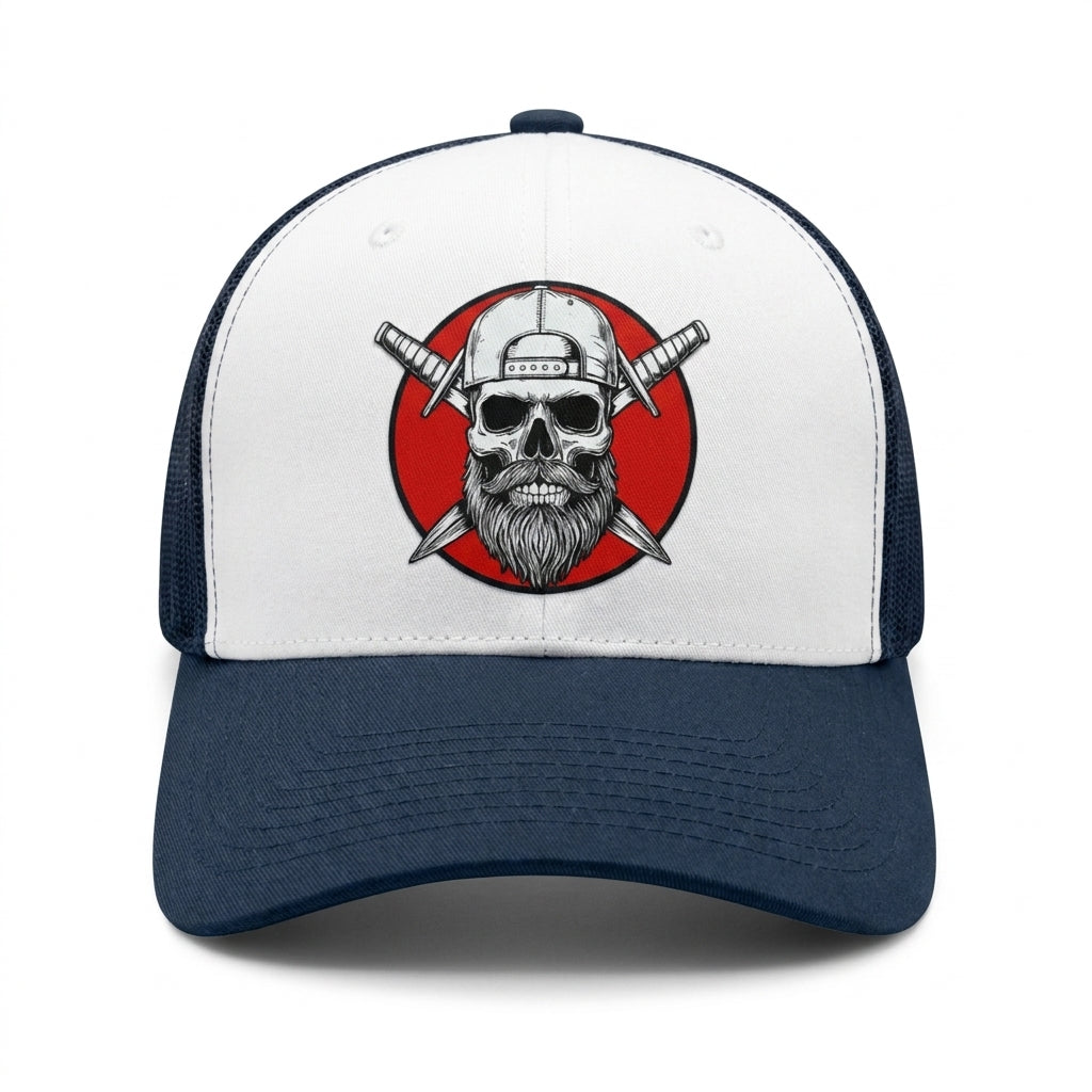 Front view of the Sentinel black mesh snapback trucker hat from the Spec Ops Water Patriot Collection.